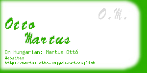 otto martus business card